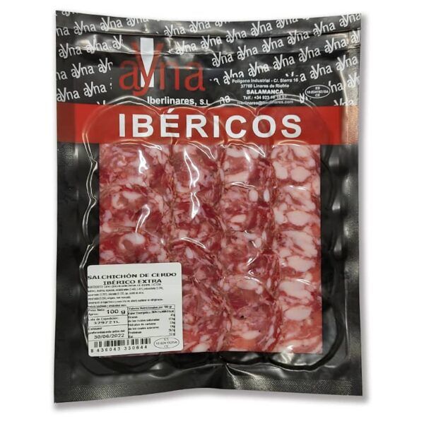 Loncheado de salchichón ibérico extra. Pack de 5 sobres
